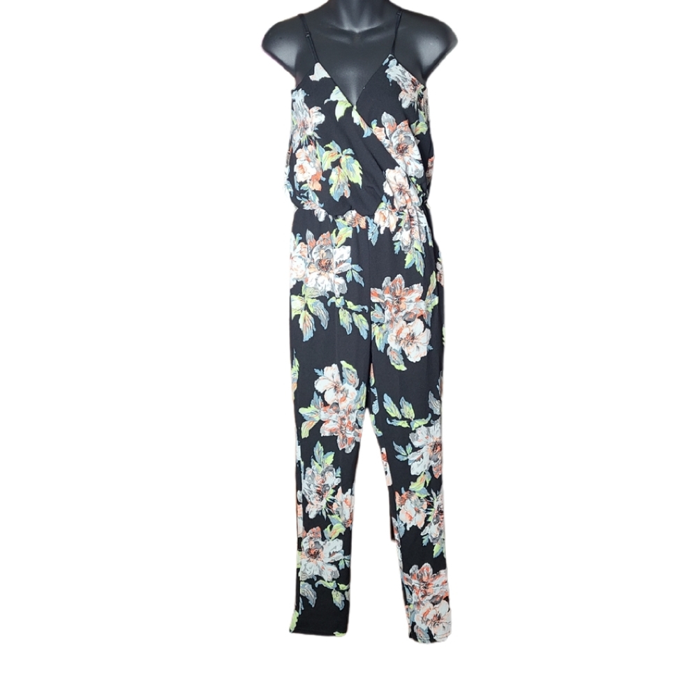 BOOHOO FIONA FLORAL CAMI WRAP JUMPSUIT - Picture 3 of 5